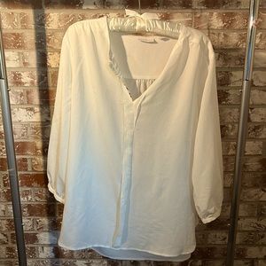 White New York and Company blouse size large.